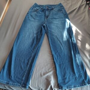 HALARA Women's Flare Wide Leg Blue Jeans